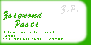 zsigmond pasti business card