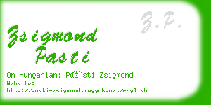 zsigmond pasti business card